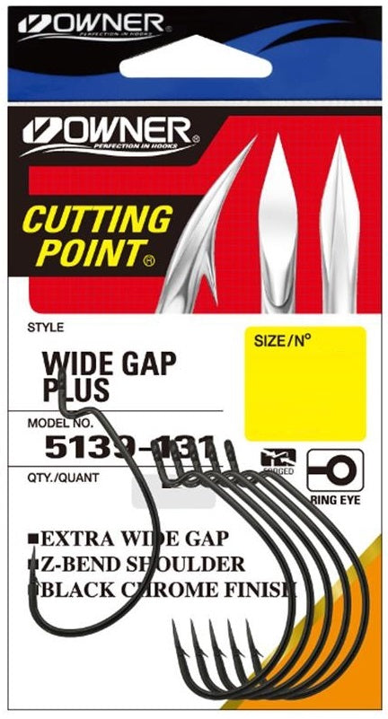 Owner 5139 Wide Gape Weedless Worm Hook