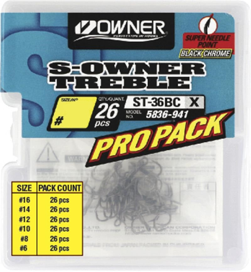 Owner ST36BC Treble Hook Bulk Value Pro Pack