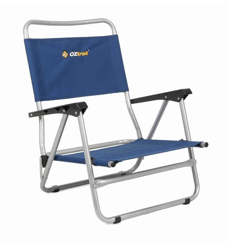 Oztrail 10000193 Low Beach Chair With Arms - Blue