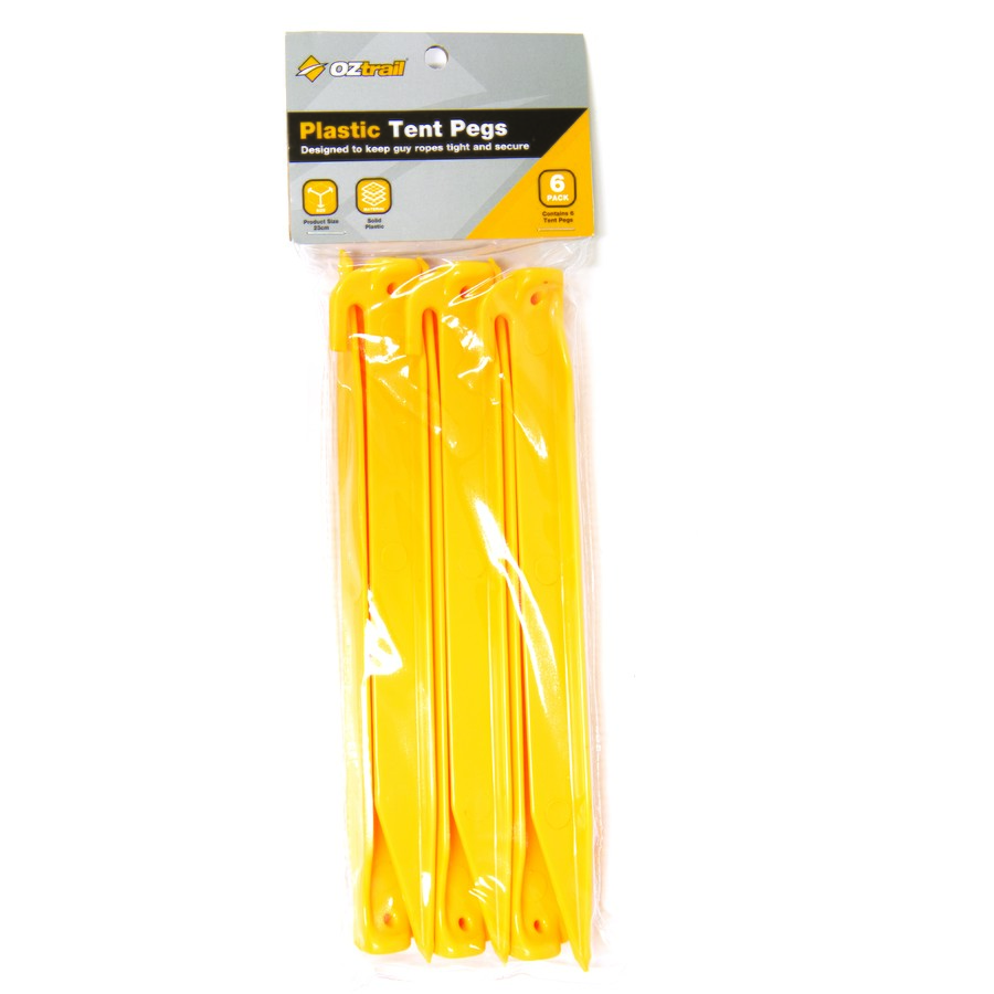 Oztrail ABS Heavy Duty Plastic Tent Peg Value Pack