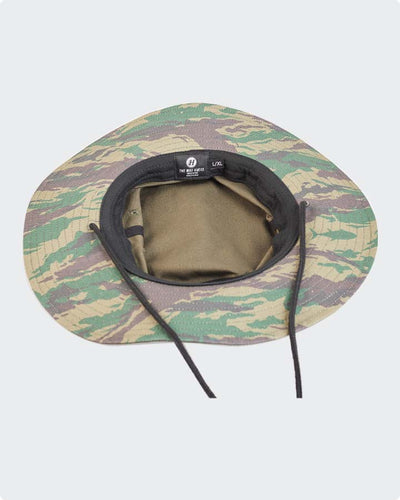 The Mad Hueys Hooked For Life Wide Brim Hat Dusty Green