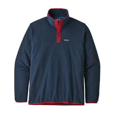 Patagonia 26165 Mens Micro D Snap-T Pull Over Fleece - New Navy Classic Red