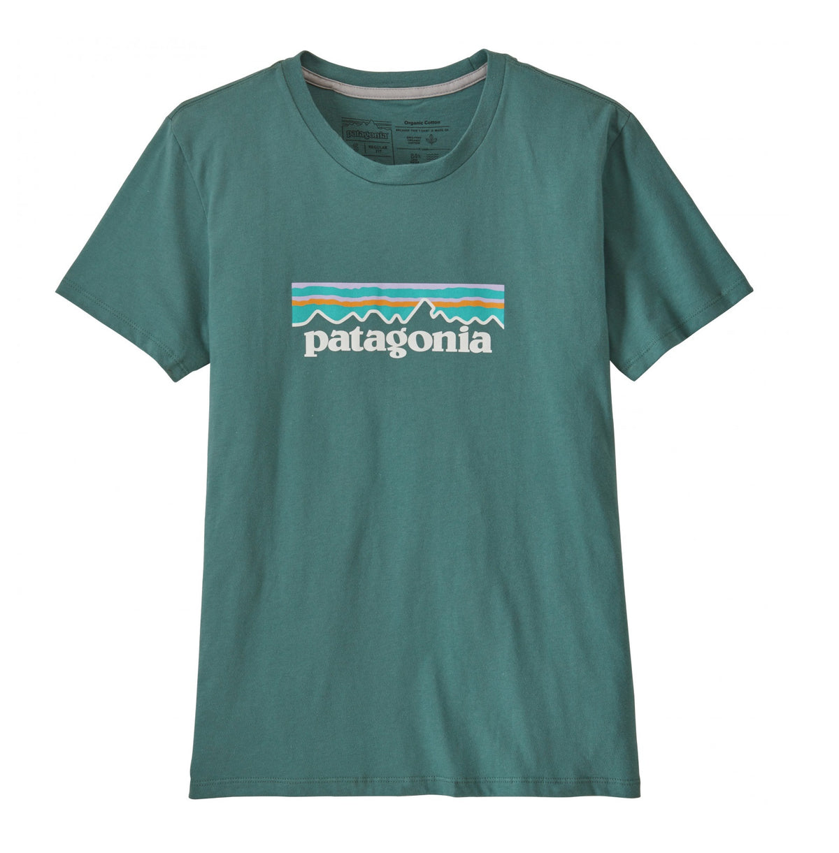Patagonia Womens Pastel P-6 Logo Organic Crew Tee Shirt