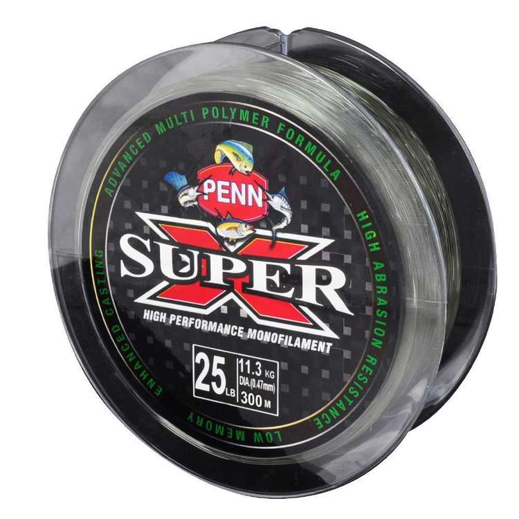 Penn Super X Mono Line Lo Vis Green 300m