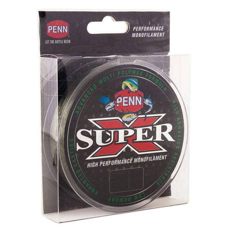 Penn Super X Mono Line Lo Vis Green 600m
