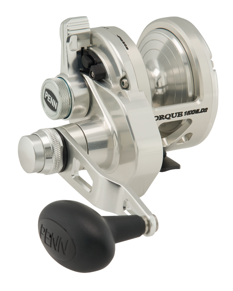 Penn Torque Silver Lever Drag 2 Speed Overhead Reel