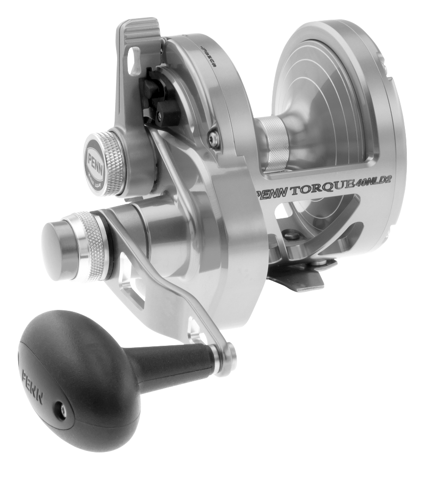 Penn Torque Silver Lever Drag 2 Speed Overhead Reel