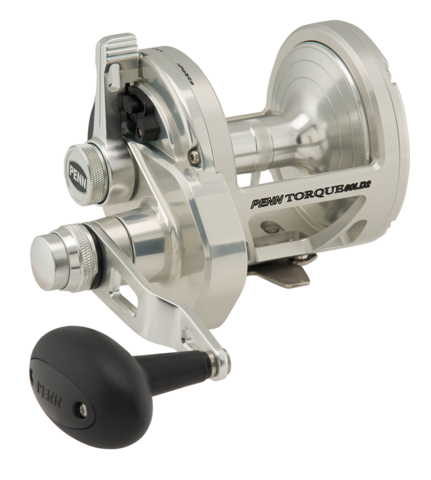 Penn Torque Silver Lever Drag 2 Speed Overhead Reel