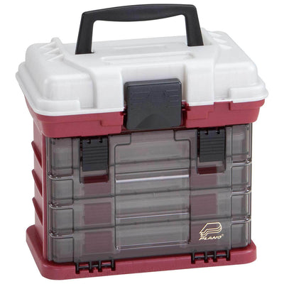 Plano 1561093 135402 4-by Rack 3500 Hard System Tackle Storage Box - Red