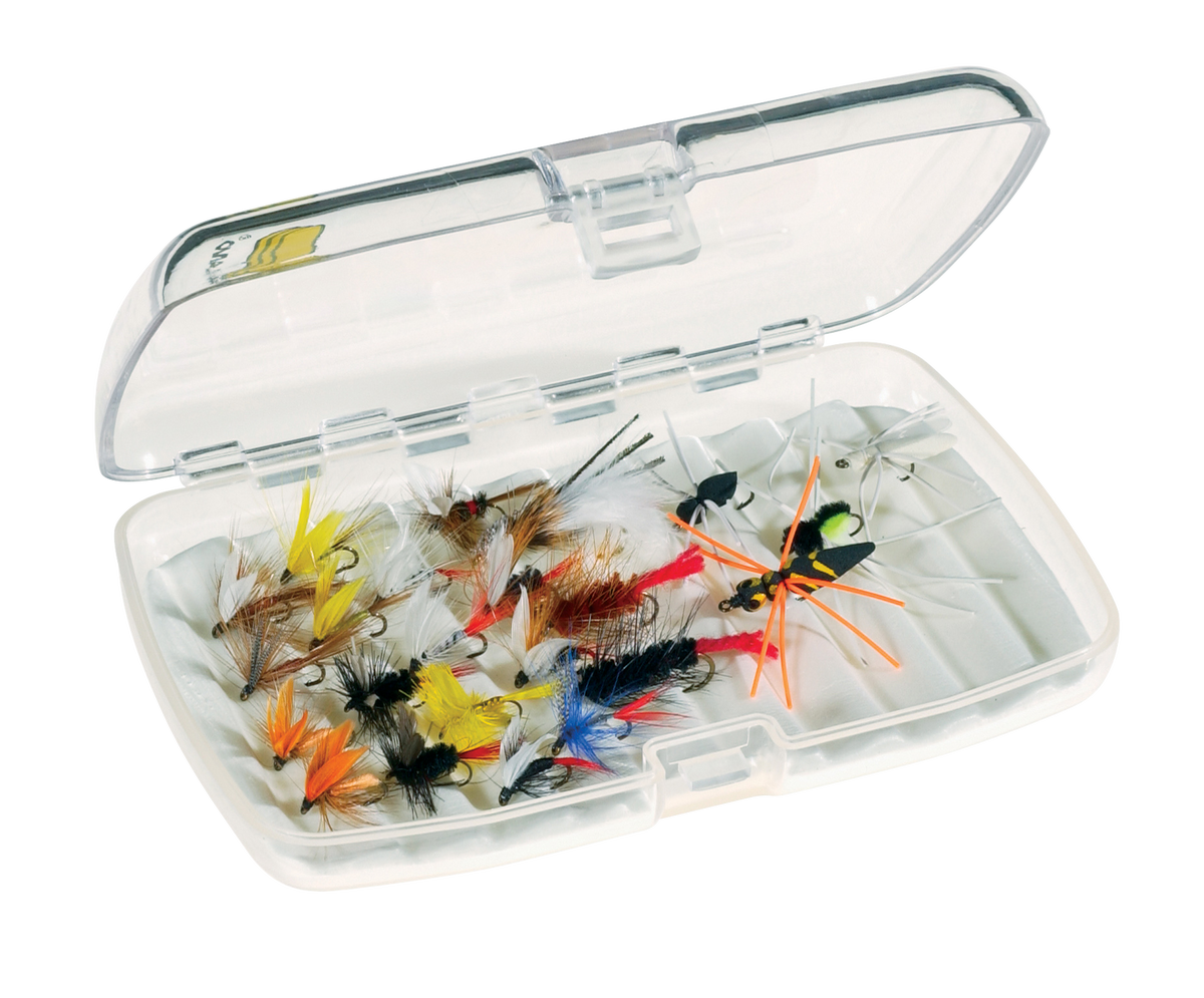 Plano Fly Storage Box With Foam Clear