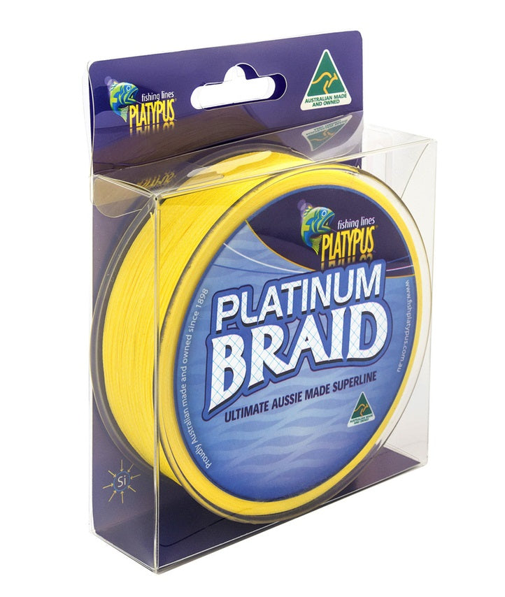 Platypus Platinum Braid Fishing Line 125yd Yellow