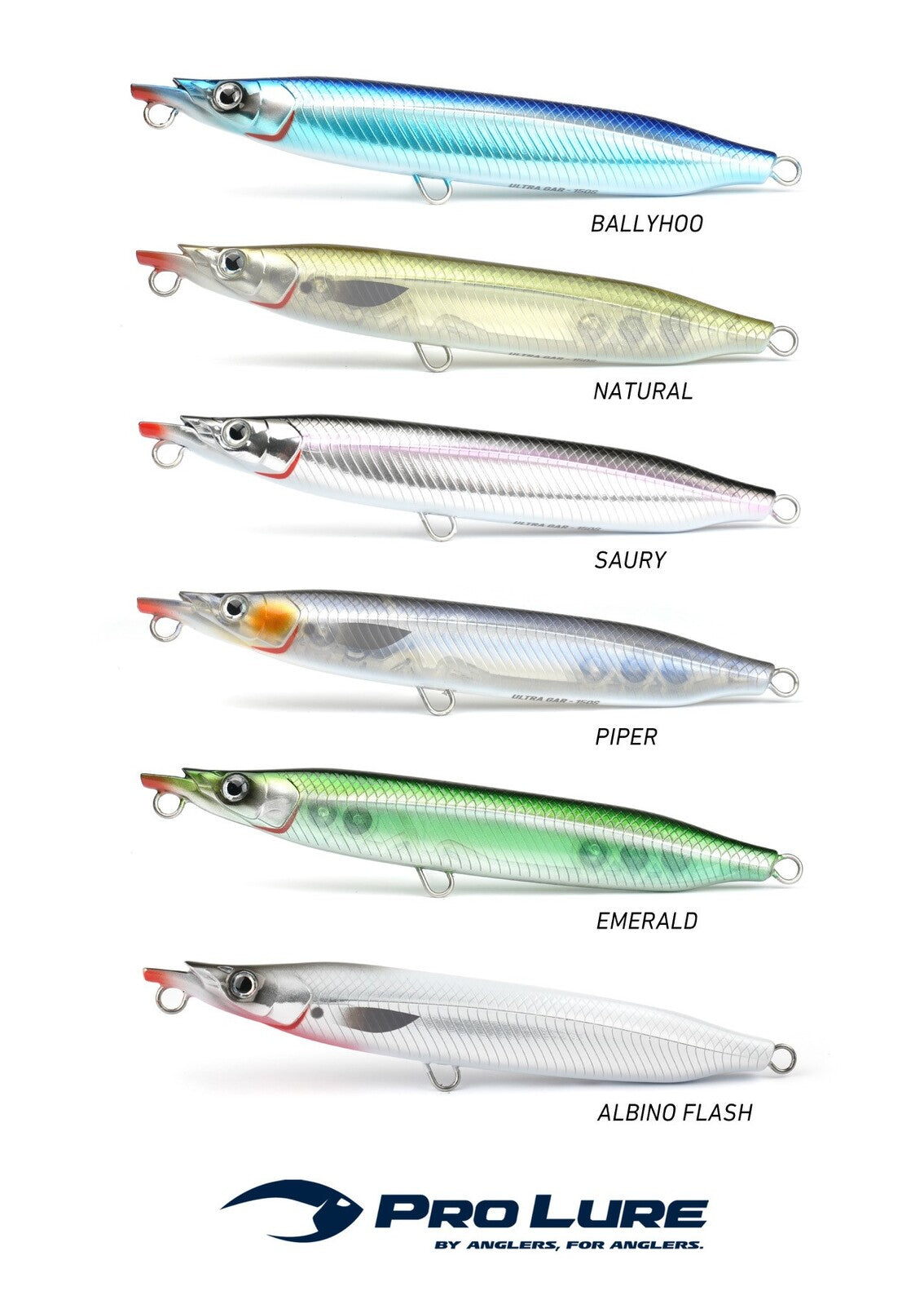 best lures for flathead fishing Pro Lure Ultra Gar Garfish 150 Hard Body Lure Topwater Flathead Albino Flash