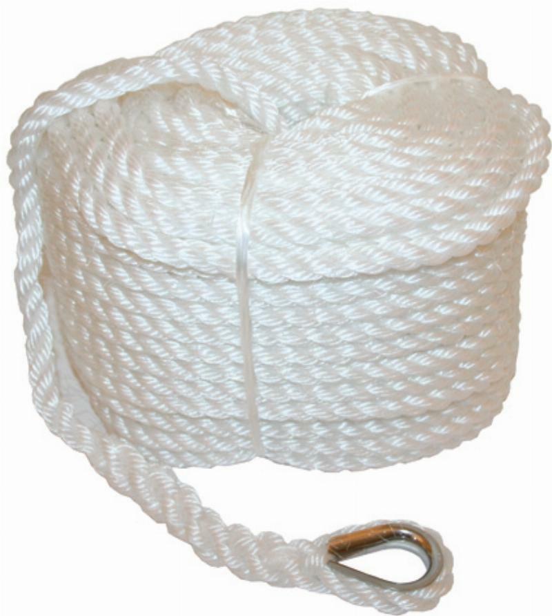 RWB Spliced Silver Anchor Rope 8mm