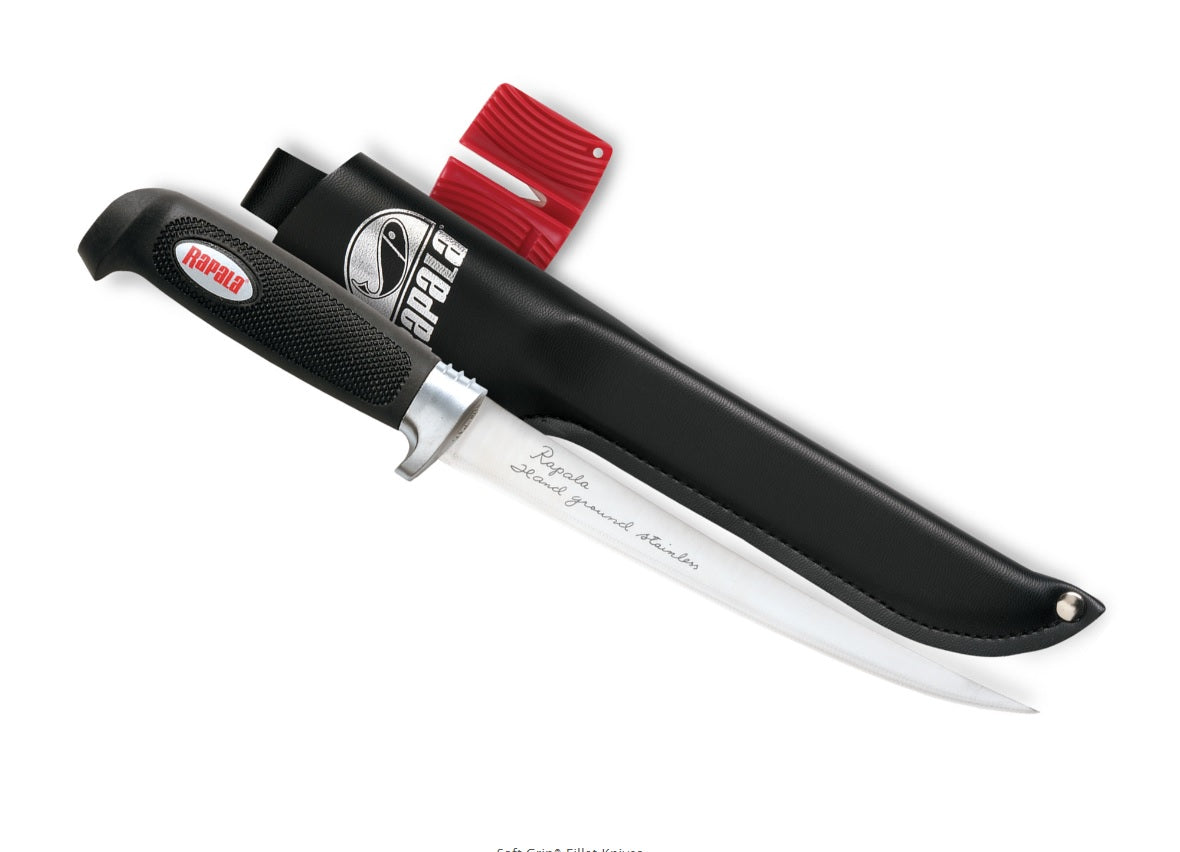 Rapala Soft Grip Fillet Knife with Sharpener