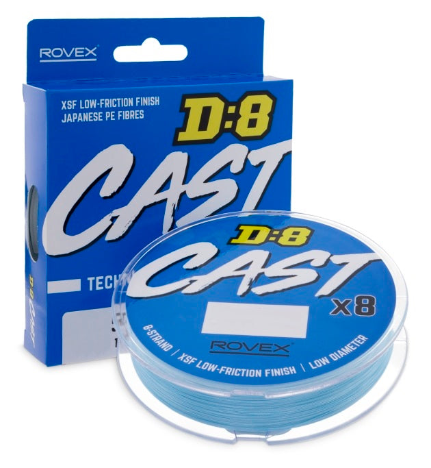 Rovex D:8 Cast Braided Fishing Line Glacier Blue - 300m