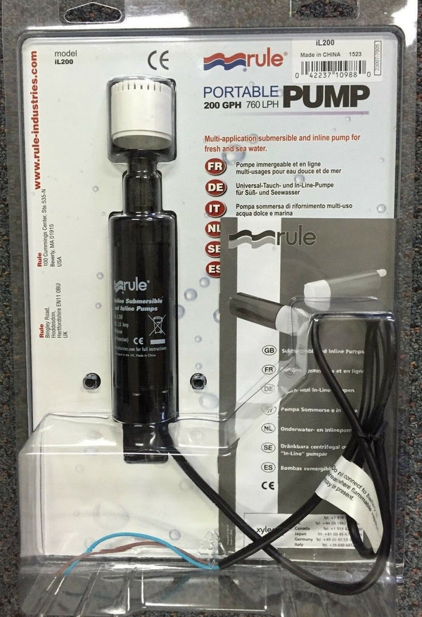 Rule Inline Submersible Pump IL200 12V | Davo's Tackle Online