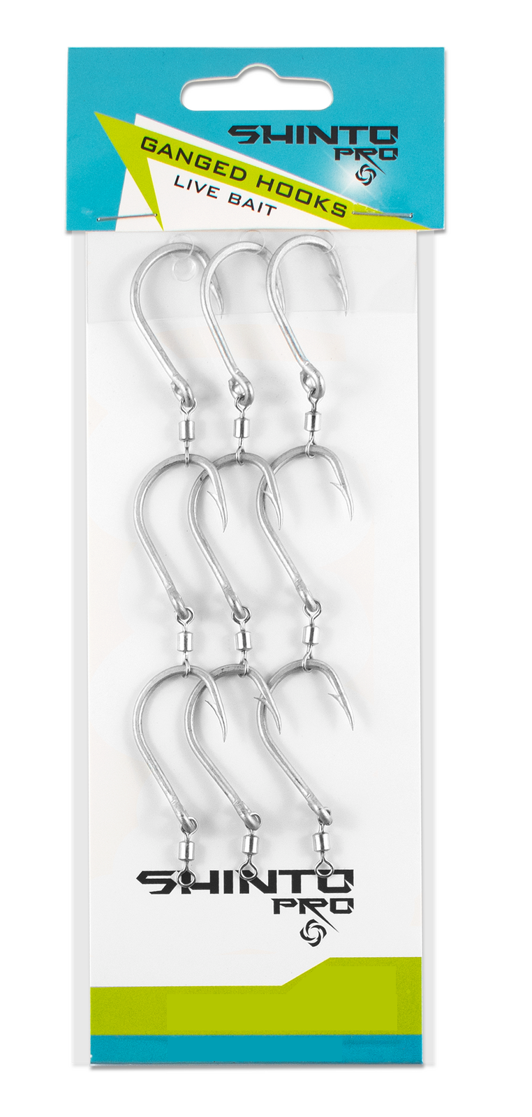 Shinto Pro Pre Ganged Live Bait Hook Sets With Swivels SH101