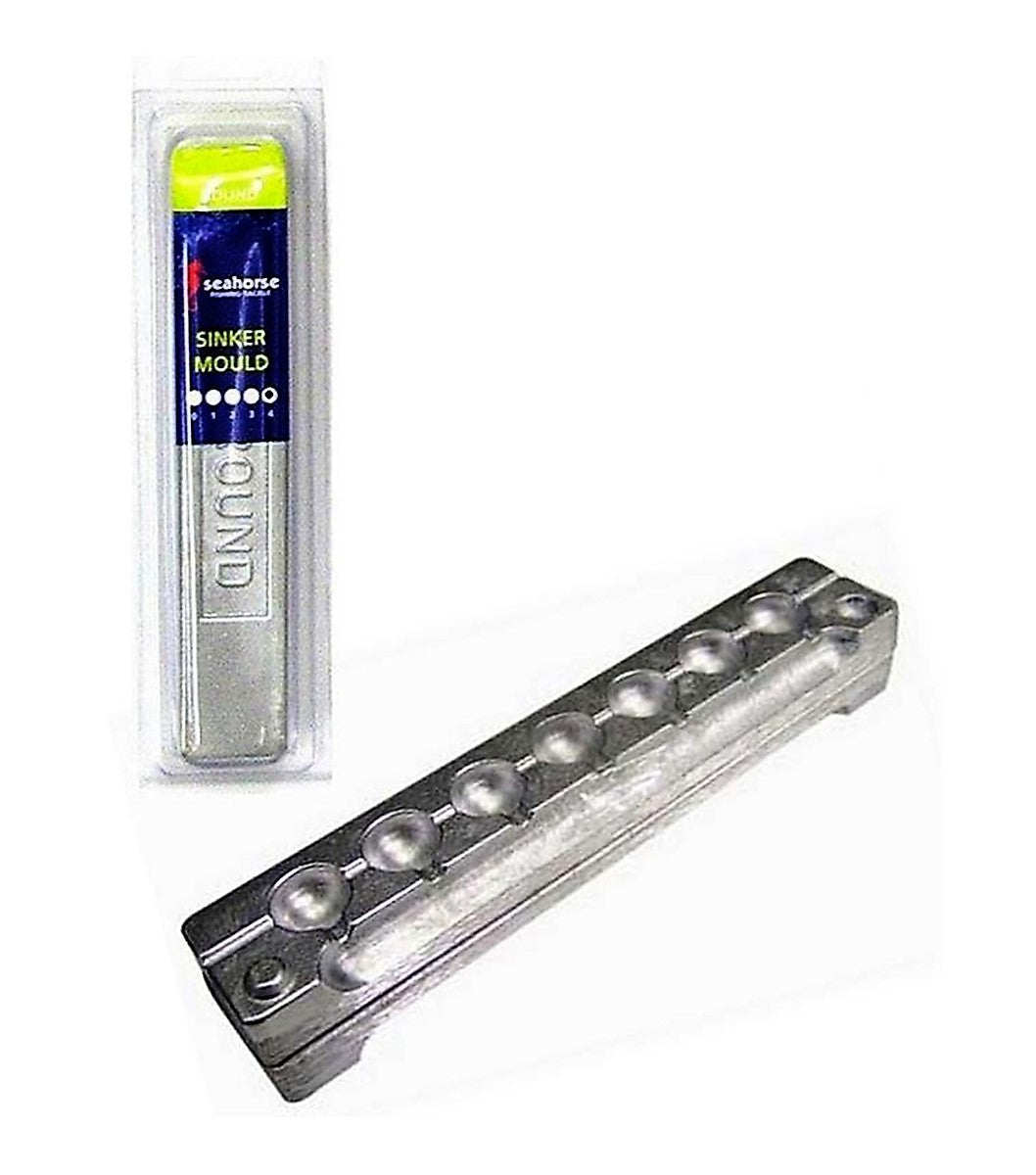 Seahorse Lead Round Ball Sinker Mould