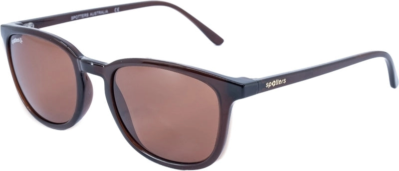 Spotters Sage Gloss Brown Frame Halide Glass Polarised Lens Performance Womens Sunglasses