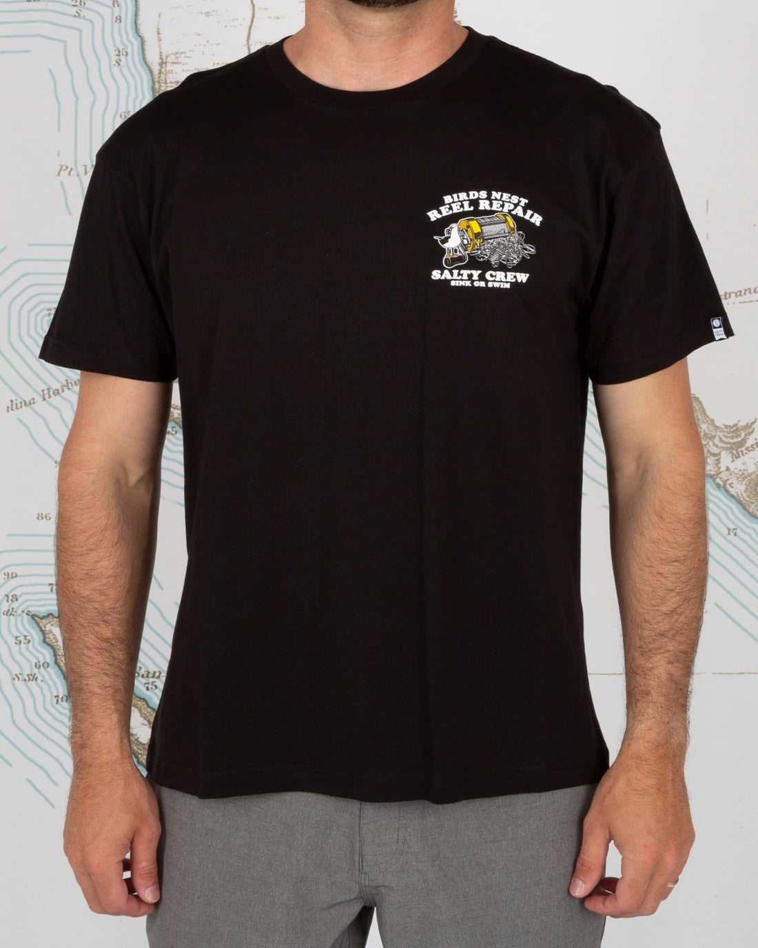 Salty Crew Birdsnest Premium Short Sleeve Tee Shirt - Black