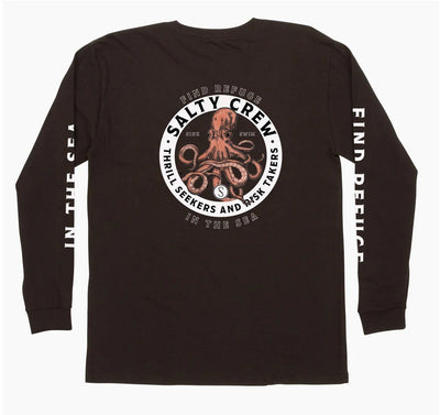 Salty Crew Deep Reach Long Sleeve Tee Black