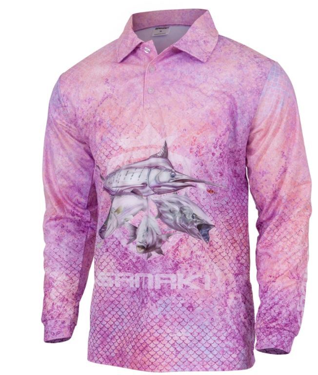 Samaki Dreamtime Long Sleeve Performance Fishing Jersey Sun Protective Shirt Kids