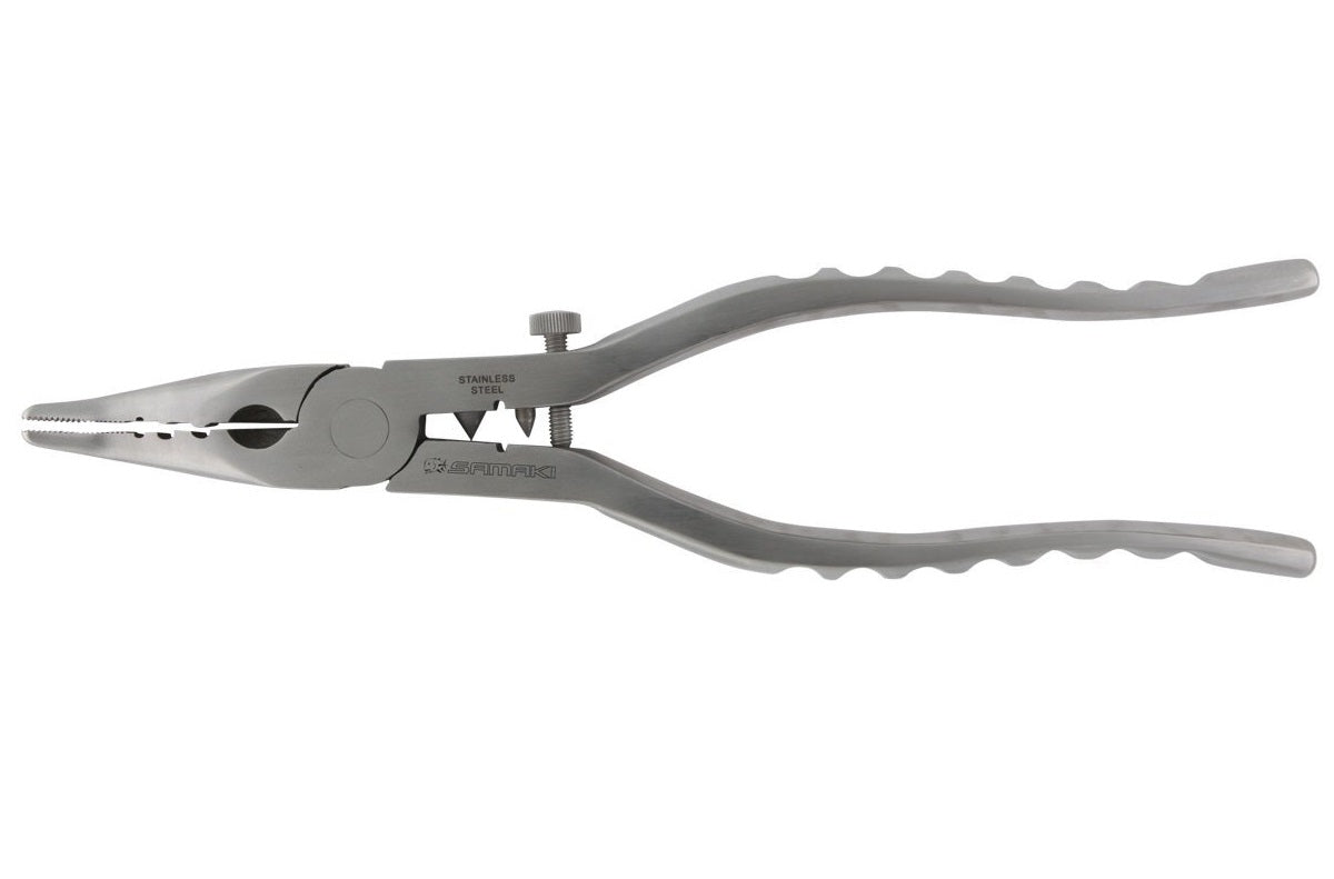 Samaki Stainless Steel Heavy Duty Performance 280mm Multi Purpose Pliers With Hook Opener