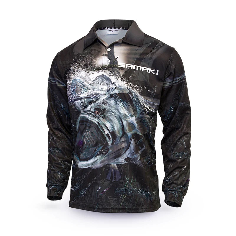 Samaki Stealth Cod Long Sleeve Fishing Jersey Shirt - Adult