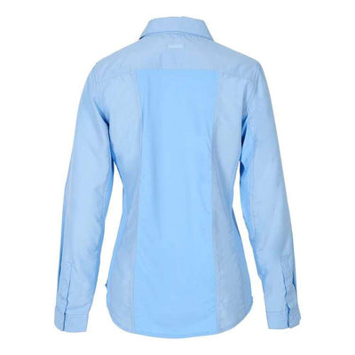 Shimano Ladies Vented Long Sleeve Fishing Shirt Sky Blue