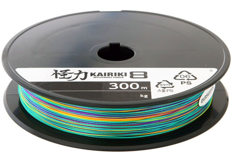 Shimano Kairiki 8 300m Fishing Line Braided, Multicolored