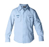 Shimano Tackleworld Blue Long Sleeve Vented Fishing Shirt Kids