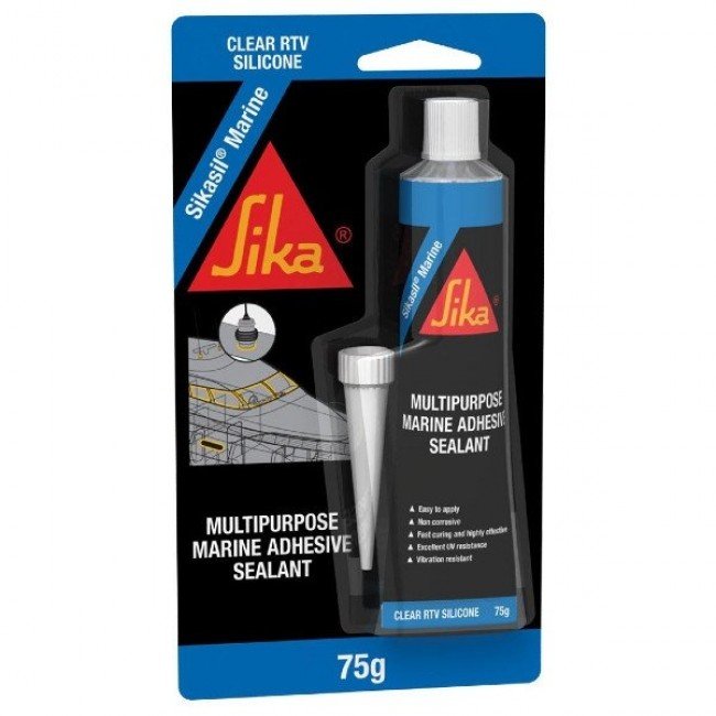 Sikasil Marine Clear Adhesive Silicone Sealant Tube - 75g