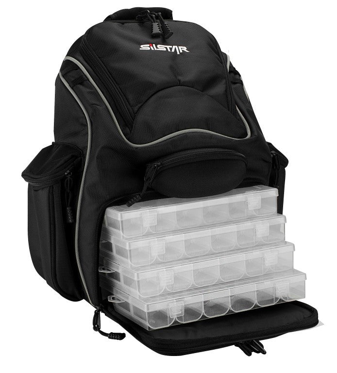 Silstar Fishing Tackle Storage Backpack With Boxes - SB-BACKPACK