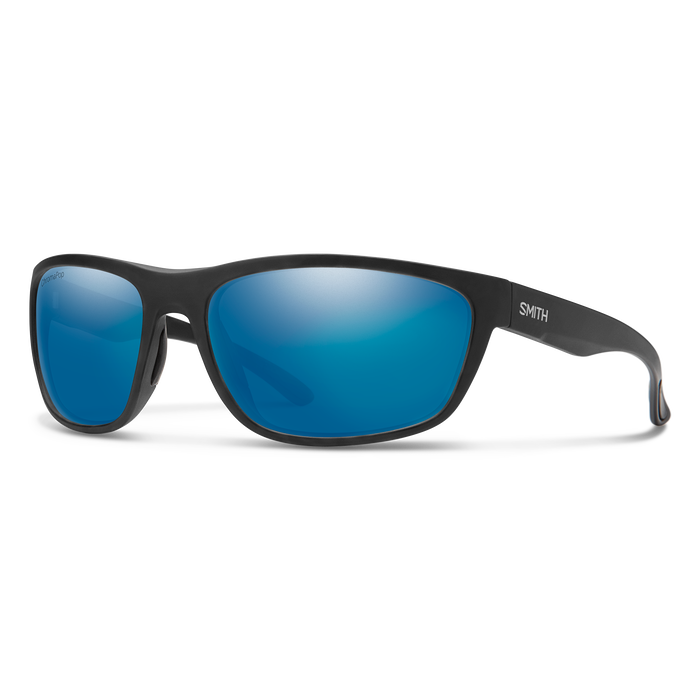 Smith Optics Redding Matte Black Frame Glass Blue Mirror Lens Performance Sunglasses