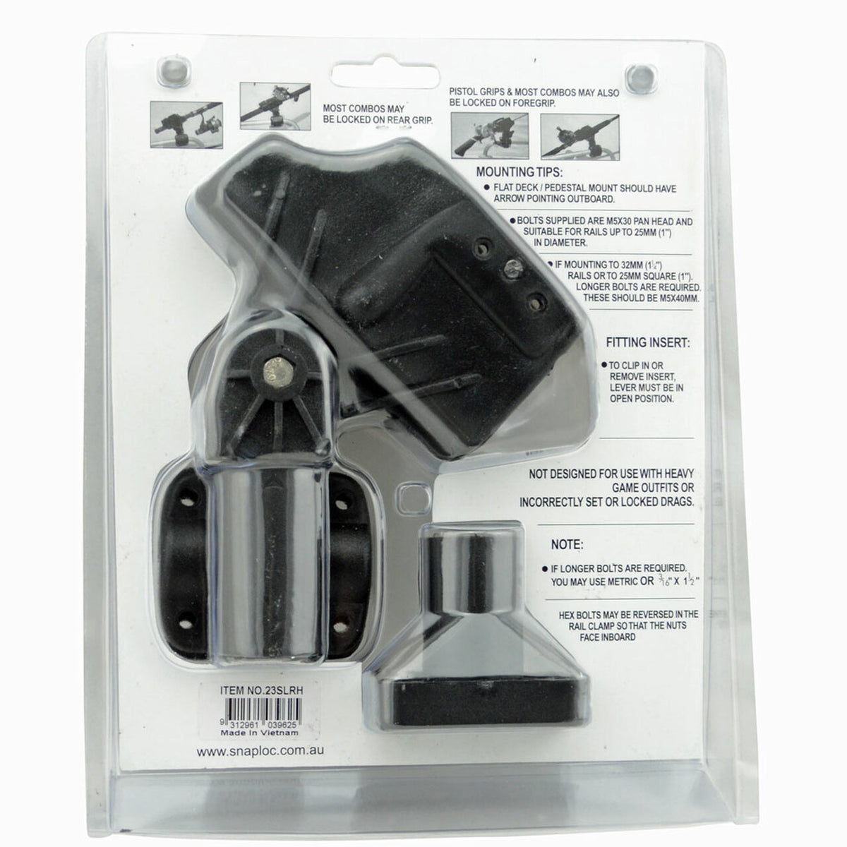 Snap Loc 23SLRH Easy Mount Quick Draw Boat Rod Holder Kit