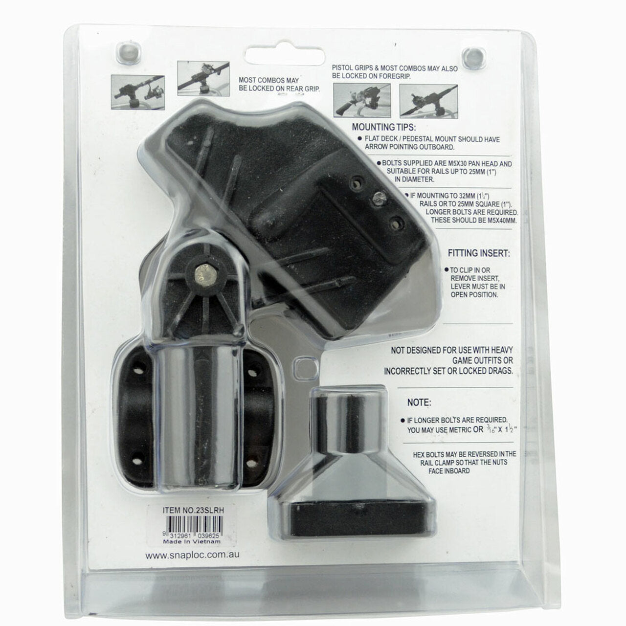 Snap Loc 23SLRH Easy Mount Quick Draw Boat Rod Holder Kit