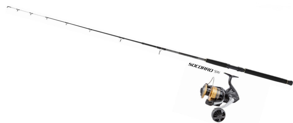7 shimano socorro rod w 8500 reel SW These gears are designed to provide maximum strength and durability Shimano Socorro SW Spinning Rod