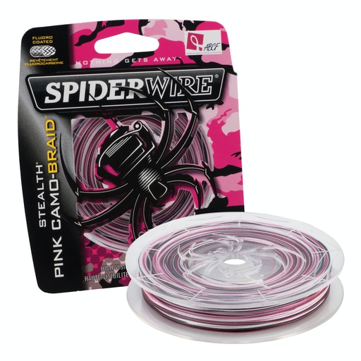 Spiderwire Stealth Braid Pink Camo - Mega Clearance