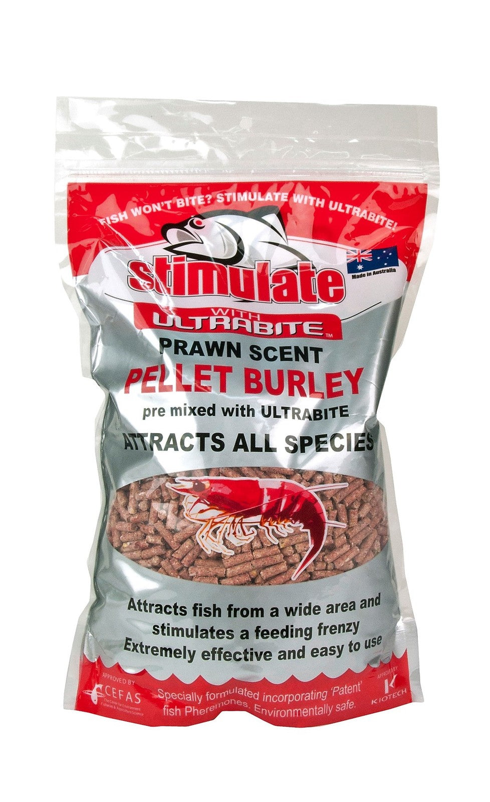 Stimulate Prawn Scented Pellet Burley with Ultrabite 1kg