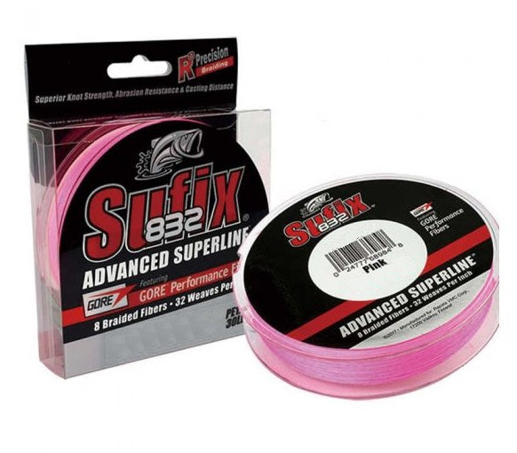 Sufix 832 Braided Fishing Line Pink 150yd
