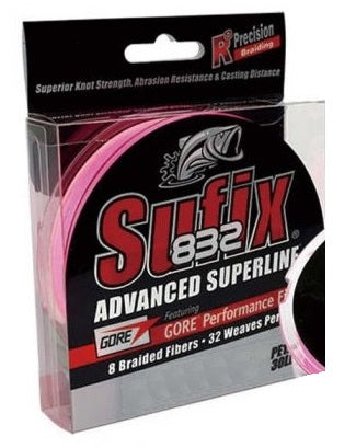 Sufix 832 Braided Fishing Line Pink 300yds