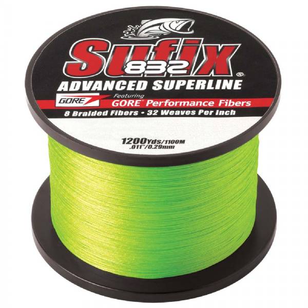 Sufix 832 Braided Fishing Line Bulk Value Spool 1200yd Mega Clearance