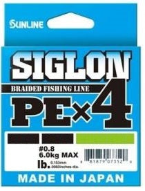 Sunline Siglon PEx4 Braided Fishing Line Hi-Vis Green 150m