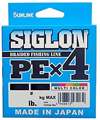 Sunline Siglon PEx4 Braided Fishing Line Hi-Vis Multi Colour 150m