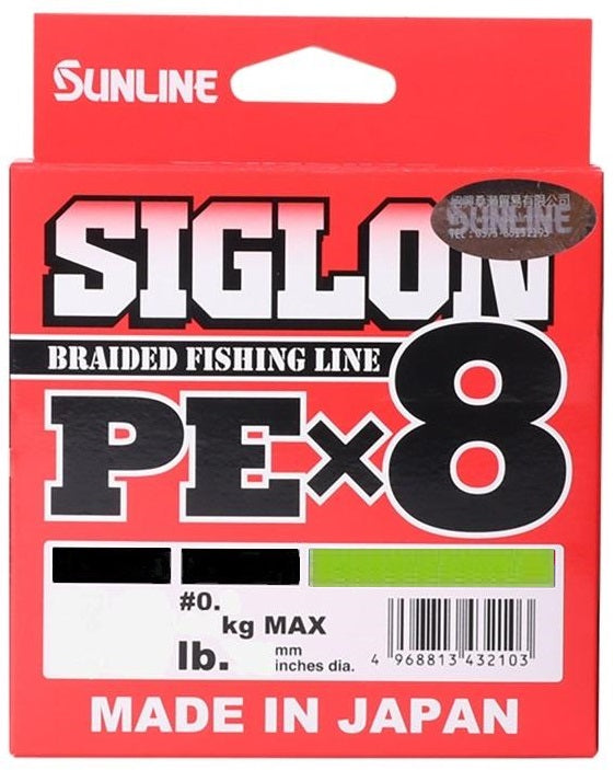 Sunline Siglon PEx8 Braided Fishing Line Hi-Vis Green 150m