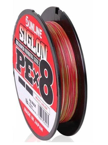 Sunline Siglon PEx8 Braided Fishing Line Hi-Vis Multi Colour 150m