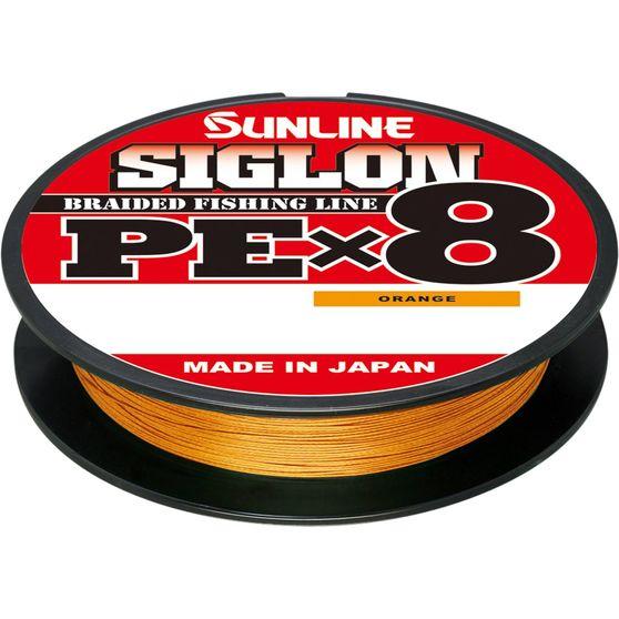 Sunline Siglon PEx8 Braided Fishing Line Hi-Vis Orange 150m