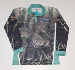 Tackle World Mangrove Jack Adult Long Sleeve Fishing Shirt - Print