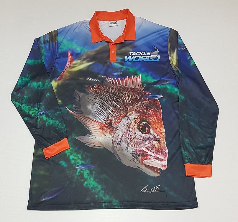 Tackleworld Snapper Long Sleeve Fishing Shirt Adult