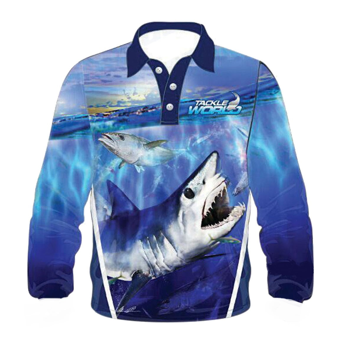 Tackle World Mako Shark Adult Long Sleeve Fishing Shirt